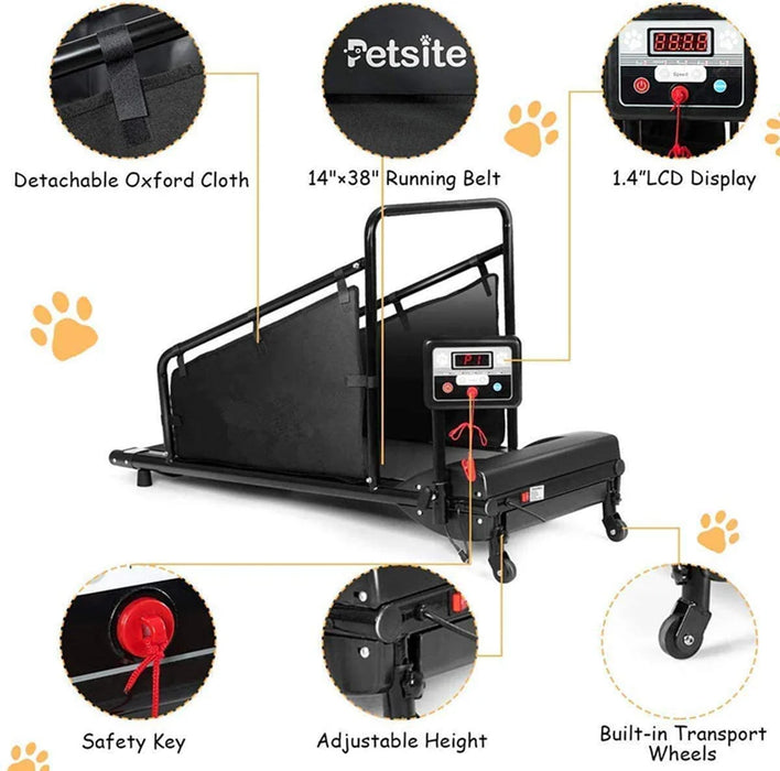 GoPlusus - Dog Treadmill, Pet Running Machine for Small/Medium-Sized Dogs Indoor Exercise