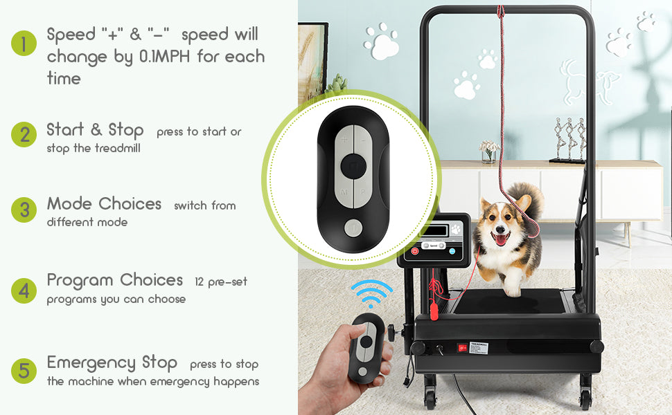 GYMAX - Dog Treadmills for Small/Medium Dogs - 220 LBS Pet Runner