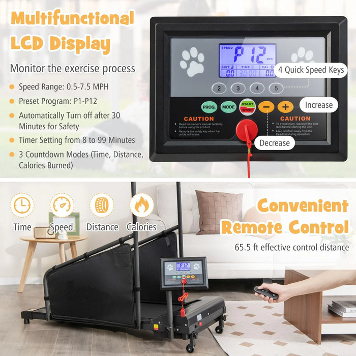 GYMAX - Dog Treadmills for Small/Medium Dogs - 220 LBS Pet Runner
