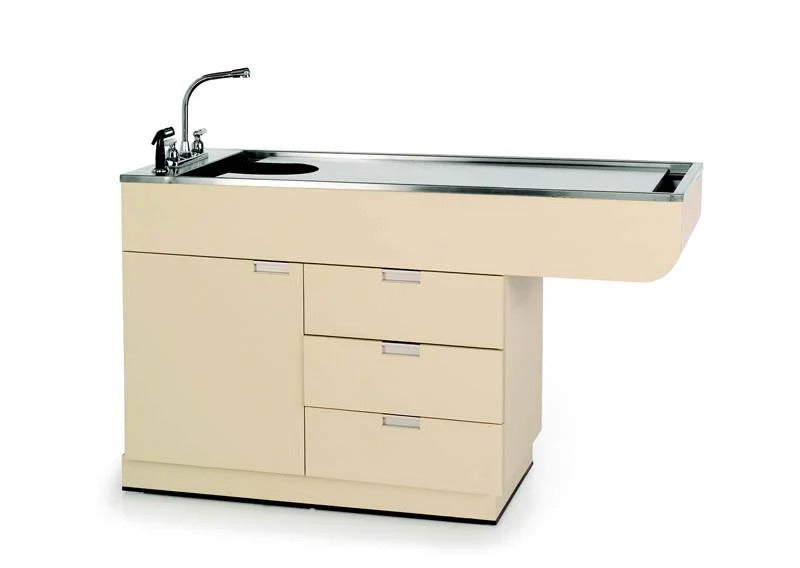PetLift - VetLine Veterinary All-Purpose Wet Table with Cabinet Storage