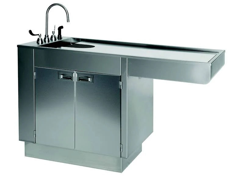 PetLift - VetLine Stainless Steel 60" Veterinary Wet Table with Storage